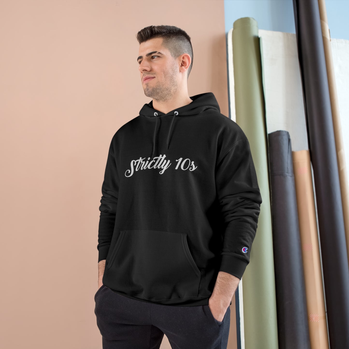 Strictly 10's White Script Champion Hoodie