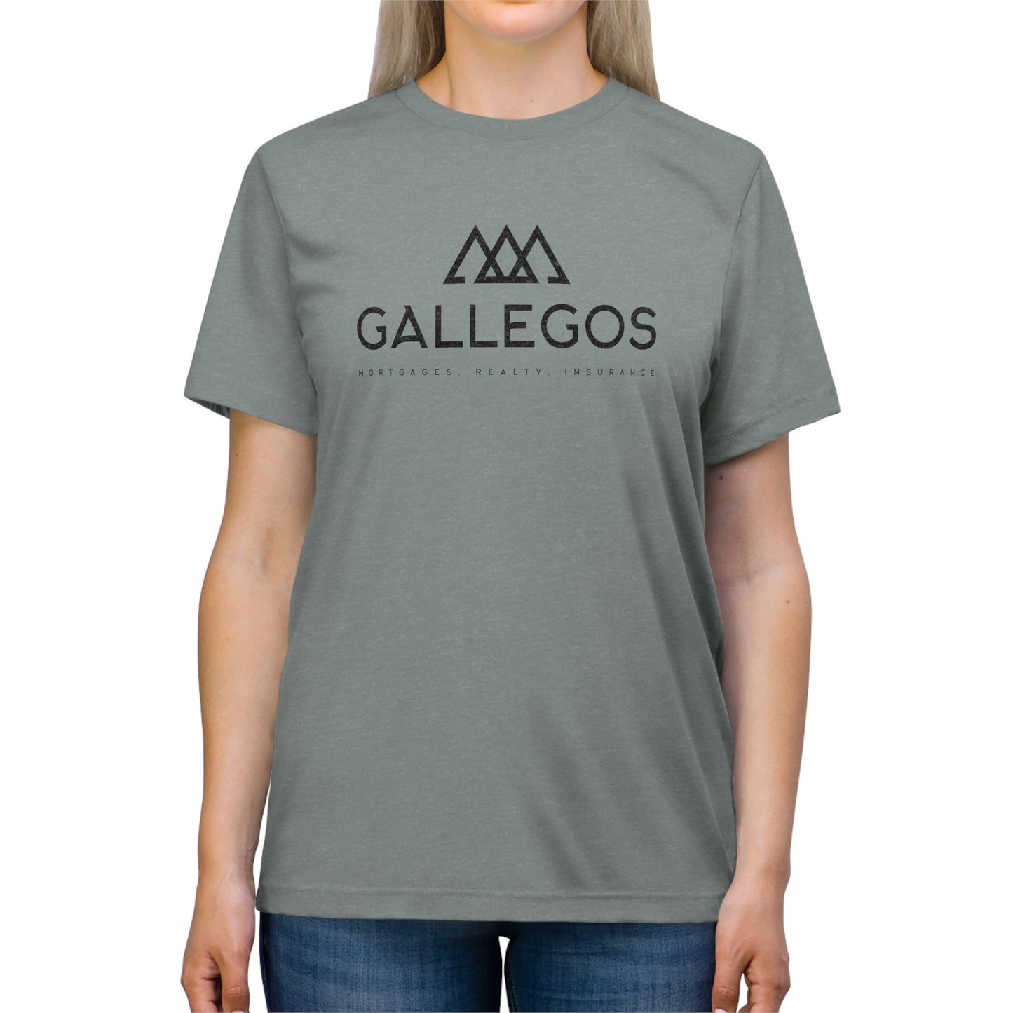 Gallegos Mortgage Triblend T-Shirt (Black Logo)